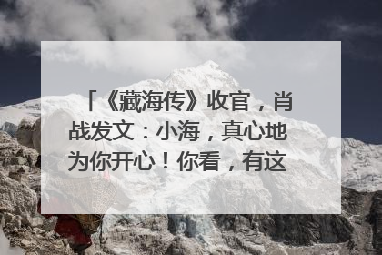 《藏海传》收官，肖战发文：小海，真心地为你开心！你看，有这么多人懂你！