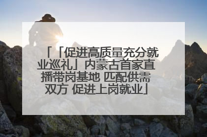 「促进高质量充分就业巡礼」内蒙古首家直播带岗基地 匹配供需双方 促进上岗就业
