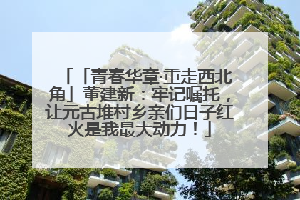 「青春华章·重走西北角」董建新：牢记嘱托，让元古堆村乡亲们日子红火是我最大动力！