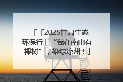 「2025甘肃生态环保行」“我在南山有棵树”，染绿凉州！