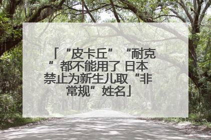 “皮卡丘”“耐克”都不能用了 日本禁止为新生儿取“非常规”姓名