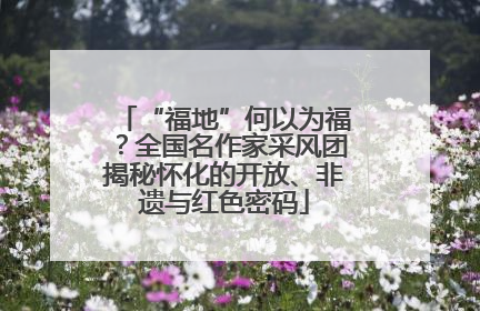 “福地”何以为福？全国名作家采风团揭秘怀化的开放、非遗与红色密码