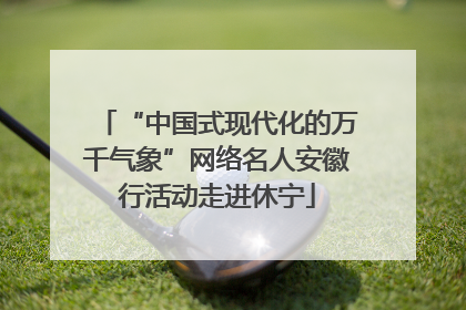 “中国式现代化的万千气象”网络名人安徽行活动走进休宁