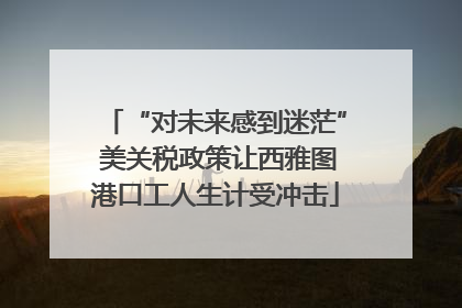 “对未来感到迷茫” 美关税政策让西雅图港口工人生计受冲击