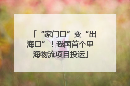 “家门口”变“出海口”！我国首个里海物流项目投运