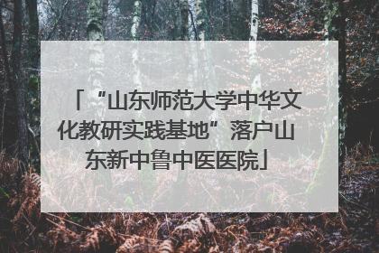 “山东师范大学中华文化教研实践基地”落户山东新中鲁中医医院