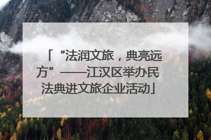“法润文旅，典亮远方”——江汉区举办民法典进文旅企业活动