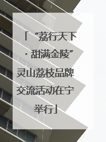 “荔行天下・甜满金陵”灵山荔枝品牌交流活动在宁举行