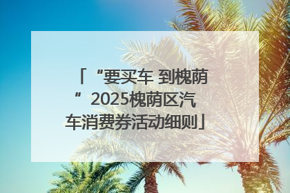 “要买车 到槐荫”2025槐荫区汽车消费券活动细则