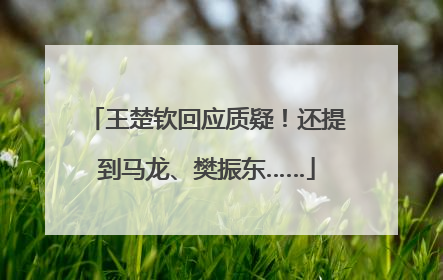 王楚钦回应质疑！还提到马龙、樊振东……