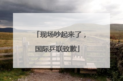 现场吵起来了，国际乒联致歉