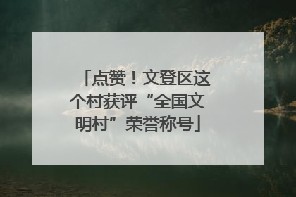 点赞！文登区这个村获评“全国文明村”荣誉称号