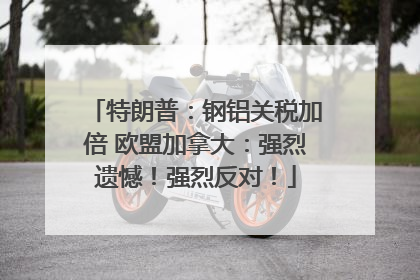 特朗普：钢铝关税加倍 欧盟加拿大：强烈遗憾！强烈反对！