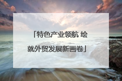 特色产业领航 绘就外贸发展新画卷