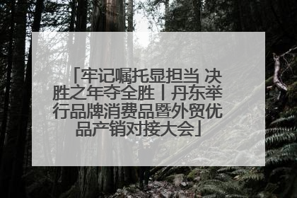 牢记嘱托显担当 决胜之年夺全胜丨丹东举行品牌消费品暨外贸优品产销对接大会