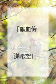 献血传递希望