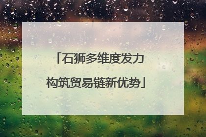 石狮多维度发力 构筑贸易链新优势