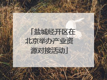 盐城经开区在北京举办产业资源对接活动