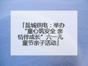盐城供电：举办“童心筑安全 亲情伴成长”六一儿童节亲子活动
