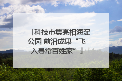 科技市集亮相海淀公园 前沿成果“飞入寻常百姓家”