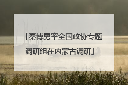 秦博勇率全国政协专题调研组在内蒙古调研