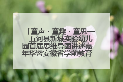 童声・童趣・童思——五河县新城实验幼儿园首届思维导图讲述嘉年华暨安徽省学前教育教研基地园项目阶段性成果展示活动