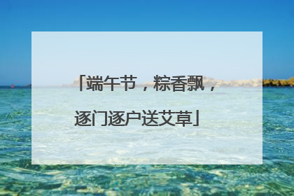 端午节，粽香飘，逐门逐户送艾草