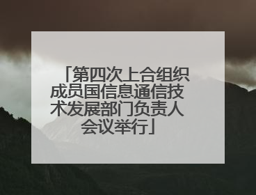 第四次上合组织成员国信息通信技术发展部门负责人会议举行