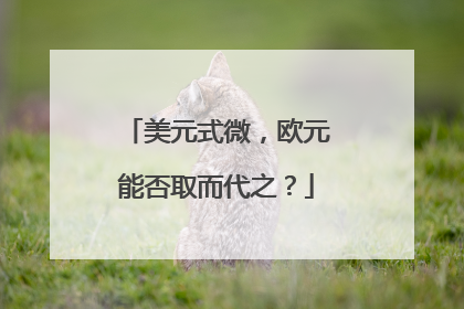 美元式微，欧元能否取而代之？