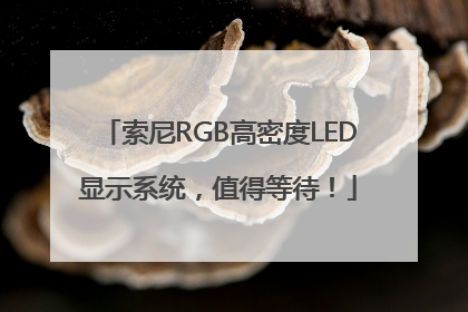 索尼RGB高密度LED显示系统，值得等待！