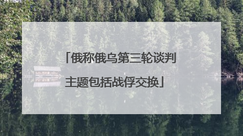 俄称俄乌第三轮谈判主题包括战俘交换