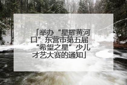 举办“星耀黄河口”东营市第五届“希望之星”少儿才艺大赛的通知