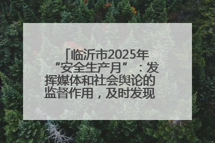 临沂市2025年“安全生产月”：发挥媒体和社会舆论的监督作用，及时发现并消除安全隐患