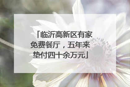 临沂高新区有家免费餐厅，五年来垫付四十余万元