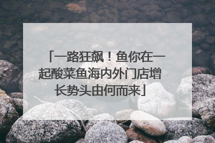 一路狂飙！鱼你在一起酸菜鱼海内外门店增长势头由何而来