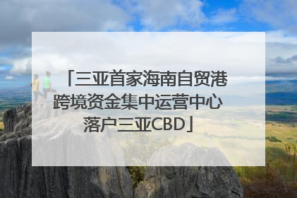 三亚首家海南自贸港跨境资金集中运营中心落户三亚CBD