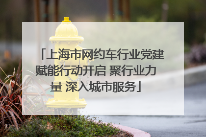 上海市网约车行业党建赋能行动开启 聚行业力量 深入城市服务