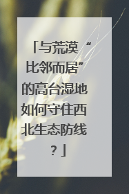 与荒漠“比邻而居”的高台湿地如何守住西北生态防线？