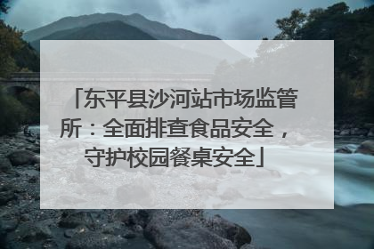 东平县沙河站市场监管所：全面排查食品安全，守护校园餐桌安全