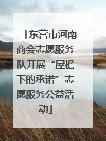 东营市河南商会志愿服务队开展“屋檐下的承诺”志愿服务公益活动