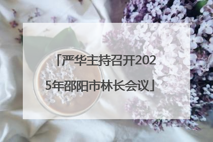 严华主持召开2025年邵阳市林长会议