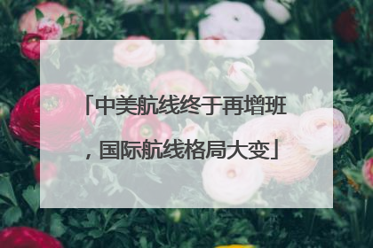 中美航线终于再增班，国际航线格局大变