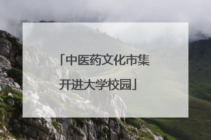 中医药文化市集开进大学校园