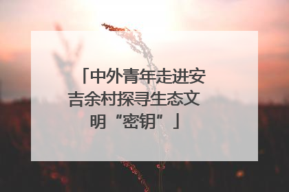 中外青年走进安吉余村探寻生态文明“密钥”