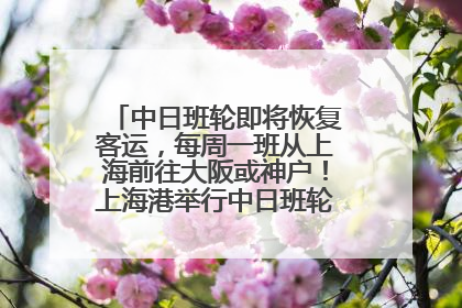 中日班轮即将恢复客运，每周一班从上海前往大阪或神户！上海港举行中日班轮船港联动应急演练