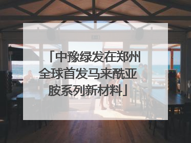中豫绿发在郑州全球首发马来酰亚胺系列新材料