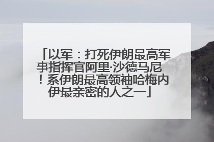 以军：打死伊朗最高军事指挥官阿里·沙德马尼！系伊朗最高领袖哈梅内伊最亲密的人之一