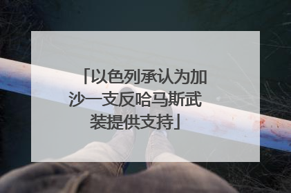 以色列承认为加沙一支反哈马斯武装提供支持