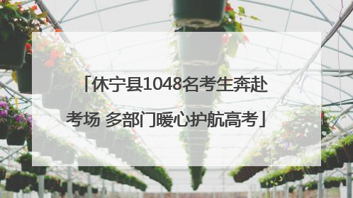 休宁县1048名考生奔赴考场 多部门暖心护航高考