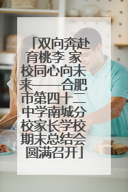 双向奔赴育桃李 家校同心向未来——合肥市第四十二中学南城分校家长学校期末总结会圆满召开